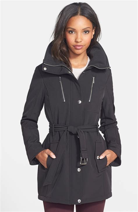 michael kors softshellmantel schwarz|michael kors jacket.